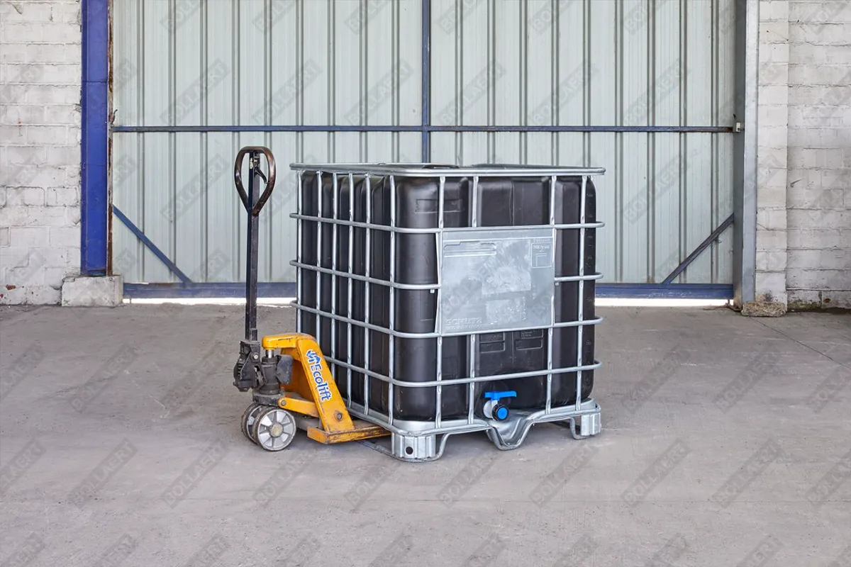 ibc-container-1000 liter zwart-goedkoper-dan-regenton-1000-liter-hubo