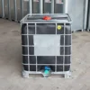 ibc-container-zwart-1000L-gereinigd-pallet-metaal-of-kunststof-detail-voor-en-bovenaanzicht.webp
