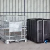 ibc-container-zwart-1000L-vernieuwd-pallet-metaal-of-kunststof-buiten-kooi.webp