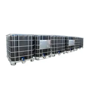 ibc-container-zwart-gekoppeld-5x-1000L-vernieuwd-palet-metaal-kunststof-list.webp