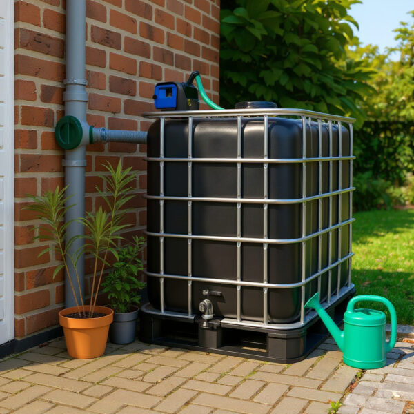 1000L regenton met waterpomp