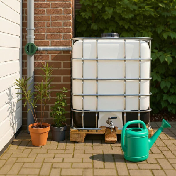 Houten pallet extra budgetvriendelijk 1000L IBC WIT
