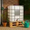 Witte IBC gemakkelijk om de inhoud van uw 1000 liter watertank te zien
