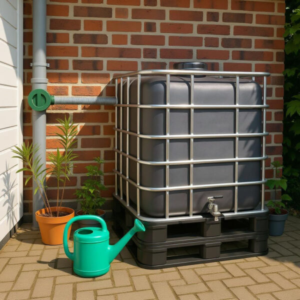 Zwarte IBC UV-bestendig watertank 1000L